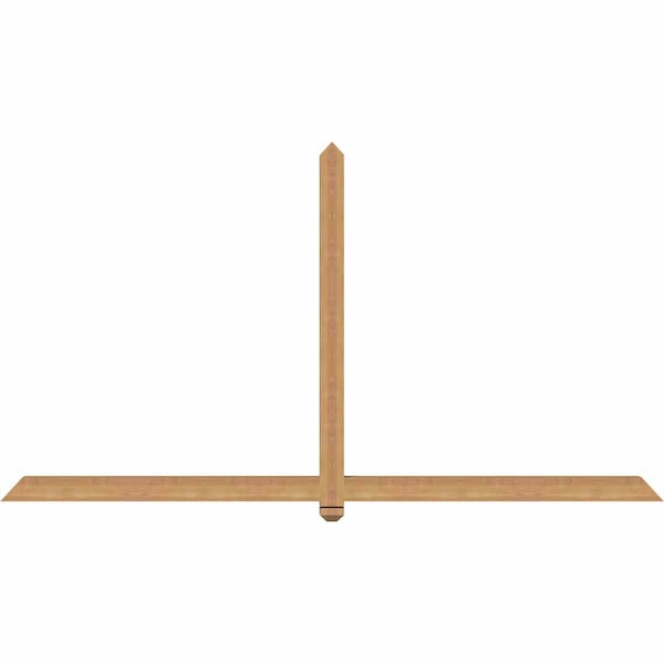 Ekena Millwork Eugene Smooth Timber Gable Bracket, Western Red Cedar, 96"W x 52"H x 3 1/2"D x 3 1/2"F, 13/12 Pitch GBW096X52X0404EUG00SWR - main